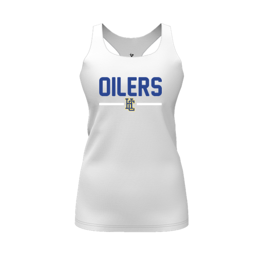 [FT0TRBWH-FYS-LOGO1] Decker Racerback Tank Top (Female Youth S, White, Logo 1)