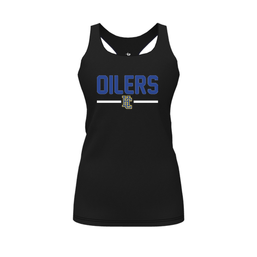 [FT0TRBBK-FYS-LOGO1] Decker Racerback Tank Top (Female Youth S, Black, Logo 1)