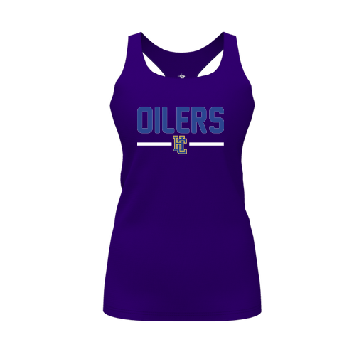 [CUS-DFW-RCBK-PER-PUR-FYS-LOGO1] Racerback Tank Top (Female Youth S, Purple, Logo 1)