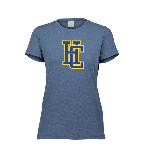 [FTSCUBNV-FAXS-LOGO3] Decker Women's Tri-Blend T-Shirt - Short Sleeve (Female Adult XS, Navy, Logo 3)