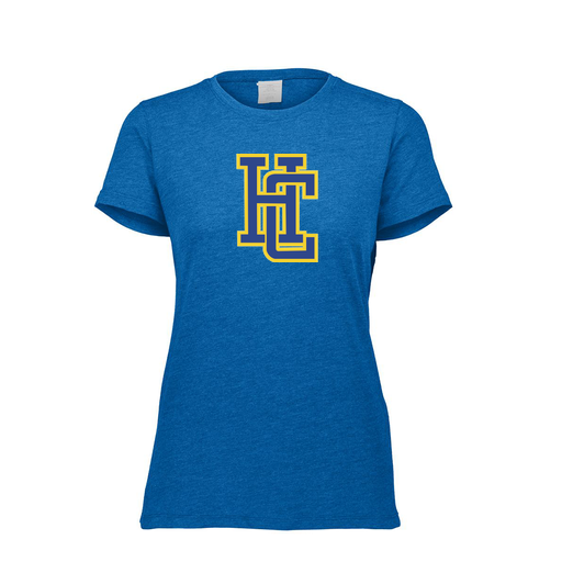 [FTSCUBRY-FAXS-LOGO3] Decker Women's Tri-Blend T-Shirt - Short Sleeve (Female Adult XS, Royal, Logo 3)