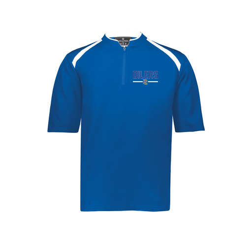 [229581-AS-RYL-LOGO1] Men's Dugout Short Sleeve Pullover (Adult S, Royal, Logo 1)