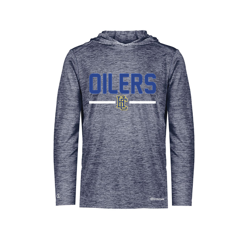 [FOLHCGNV-AS-LOGO1] Decker Men's Charge Hoodie (Adult S, Navy, Logo 1)