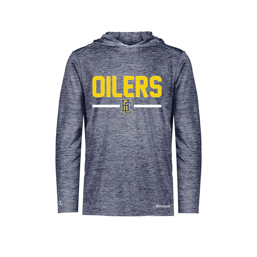 [FOLHCGNV-AS-LOGO2] Decker Men's Charge Hoodie (Adult S, Navy, Logo 2)