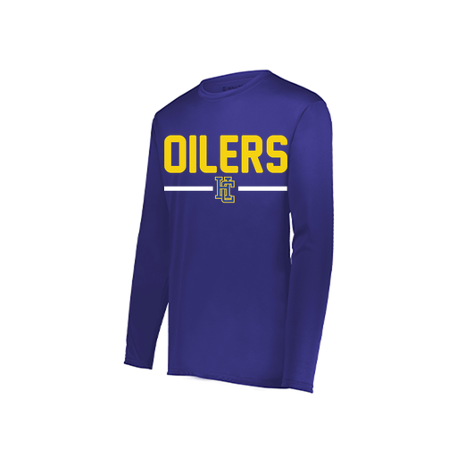 [222822.747.XS-LOGO2] Men's LS Smooth Sport Shirt (Adult XS, Purple, Logo 2)