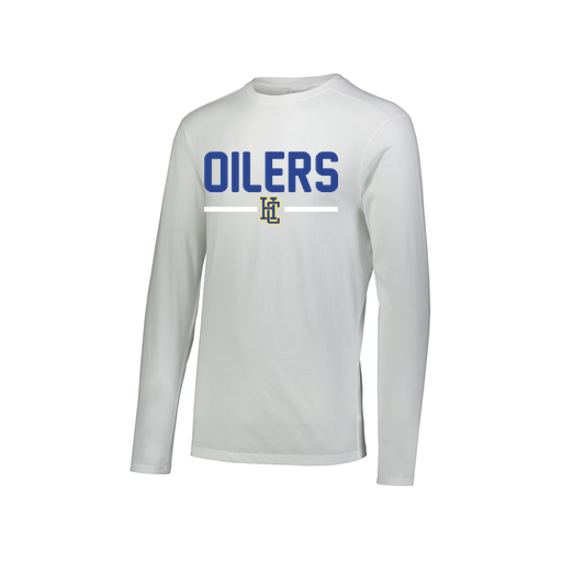 [FTLCUBWH-AXS-LOGO1] Decker Men's Tri-Blend T-Shirt - Long Sleeve (Adult XS, White, Logo 1)