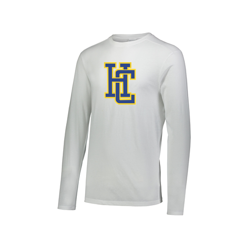 [FTLCUBWH-AXS-LOGO3] Decker Men's Tri-Blend T-Shirt - Long Sleeve (Adult XS, White, Logo 3)