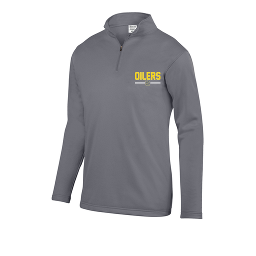 [FOLQFFGY-AS-LOGO2] Decker Men's FlexFleece 1/4 Zip (Adult S, Gray, Logo 2)