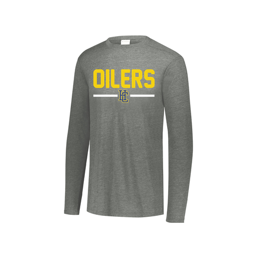 [FTLCUBGY-YS-LOGO2] Decker Youth Tri-Blend T-Shirt - Long Sleeve (Youth S, Gray, Logo 2)