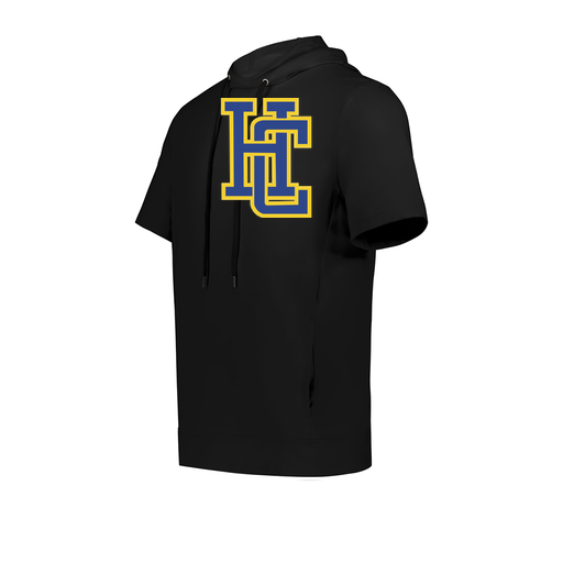 [222605.080.S-LOGO3] YOUTH VENTURA SOFT KNIT SHORT SLEEVE HOODIE (Youth S, Black, Logo 3)