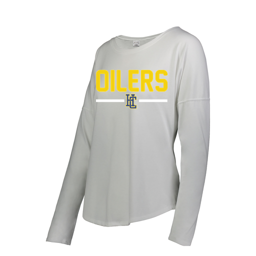 [FTLCUBWH-FAS-LOGO2] Decker Women's Tri-Blend T-Shirt - Long Sleeve (Female Adult S, White, Logo 2)